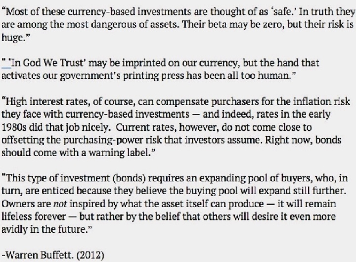 巴菲特知道印钞的危险，也知道为什么标准普尔几十年来一直是价值储存手段。 