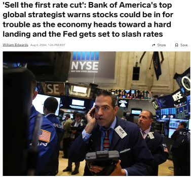 Bank of America advises to sell the first Fed Rate Cut and others are aggressively de-leveraging.