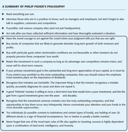 Phil Fisher's is popular for his book, ‘Common stocks and Uncommon profits’. Every investor must read as per Warren Buffett.