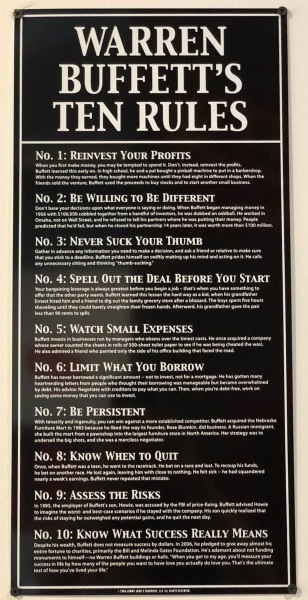 10 Rules of Warren Buffett: