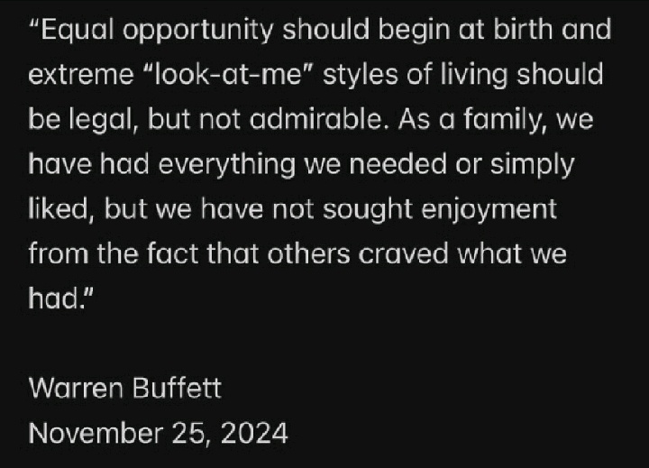 Hard to imagine anyone making this point as powerfully (and succinctly) as Buffett does here: