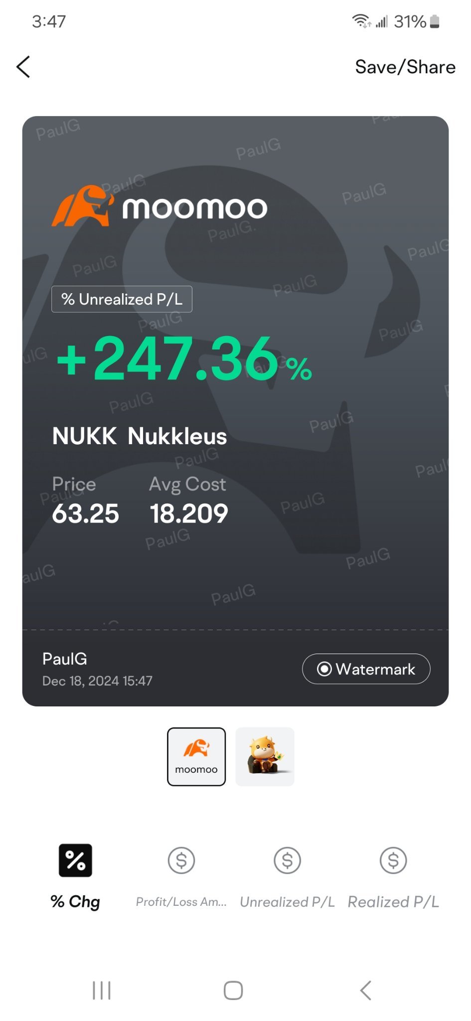 $Nukkleus (NUKK.US)$ 我感到震惊😲 我在50美元的盘前交易中卖出，从18美元锁定了利润。