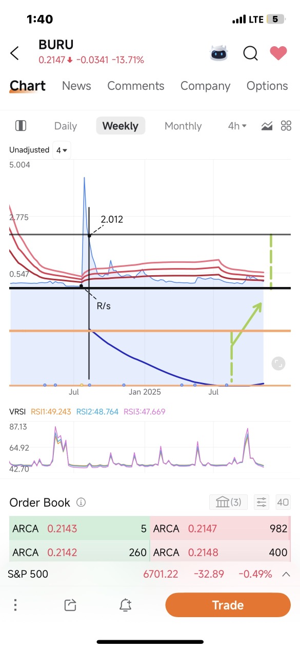 $Nuburu 查看VRSI峰值每次都在變大