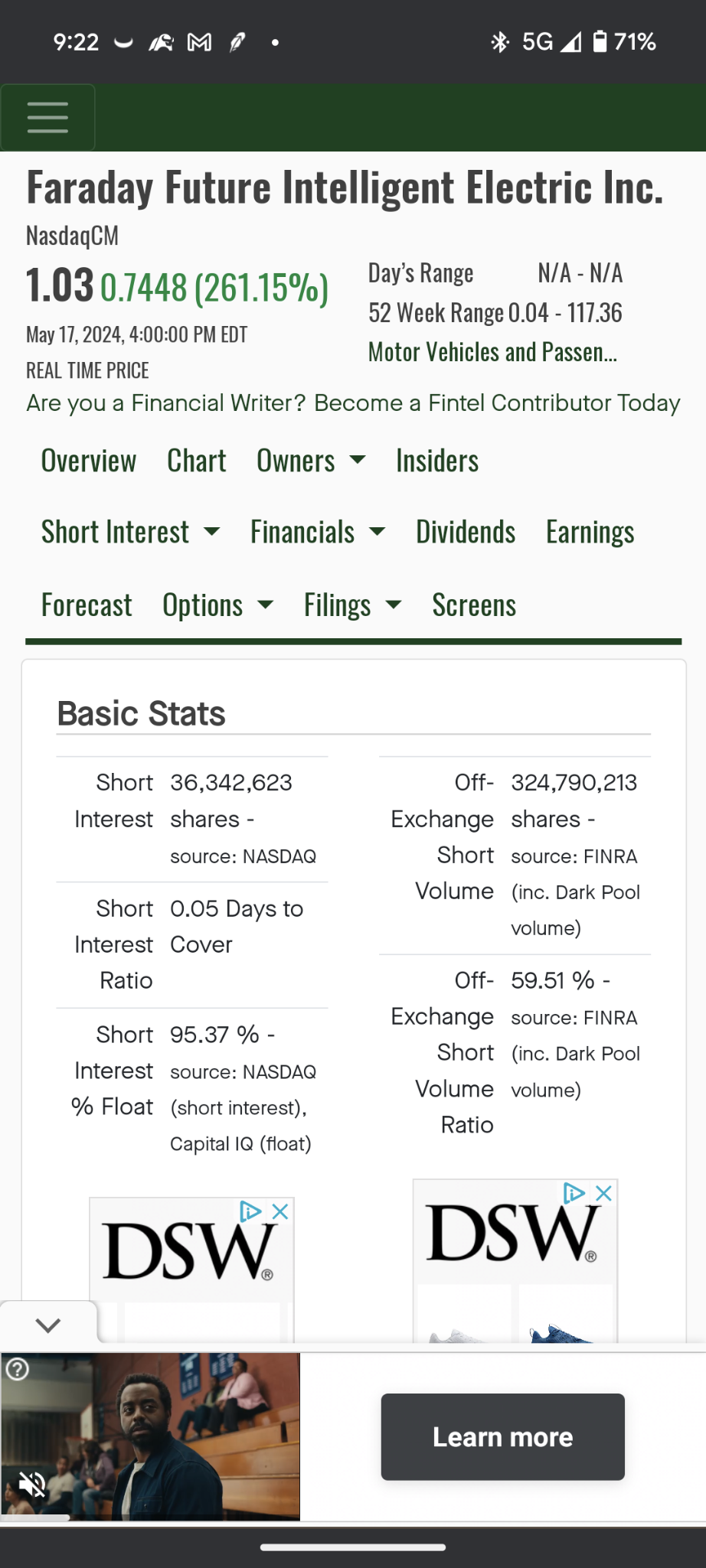 $Faraday Future Intelligent Electric Inc. (FFIE.US)$ THAT SHORT INTEREST THO! 🤯🤯🤯