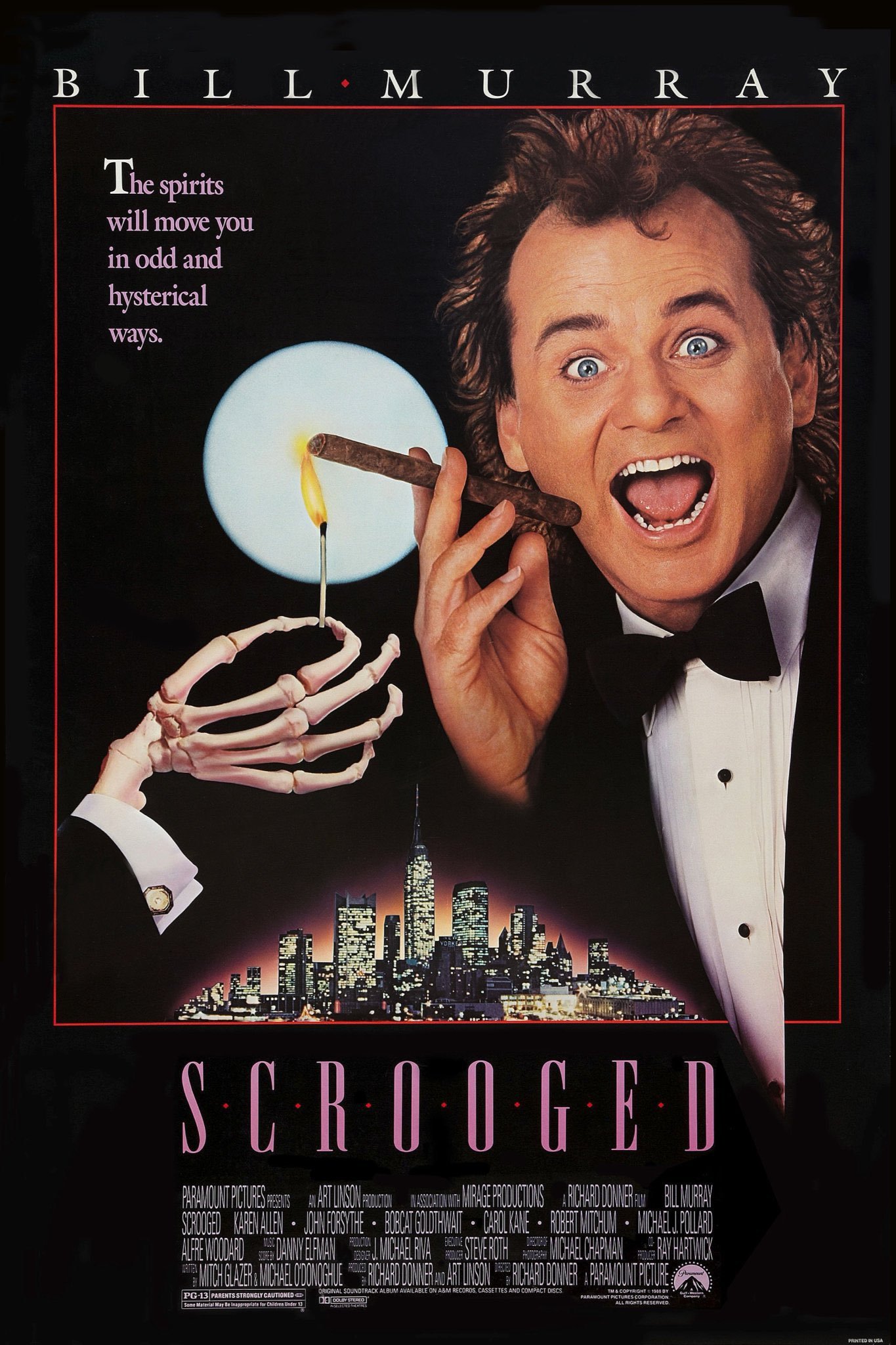 'Scrooged' starring Bill Murray premiered in theaters 36 years ago, November 23, 1988