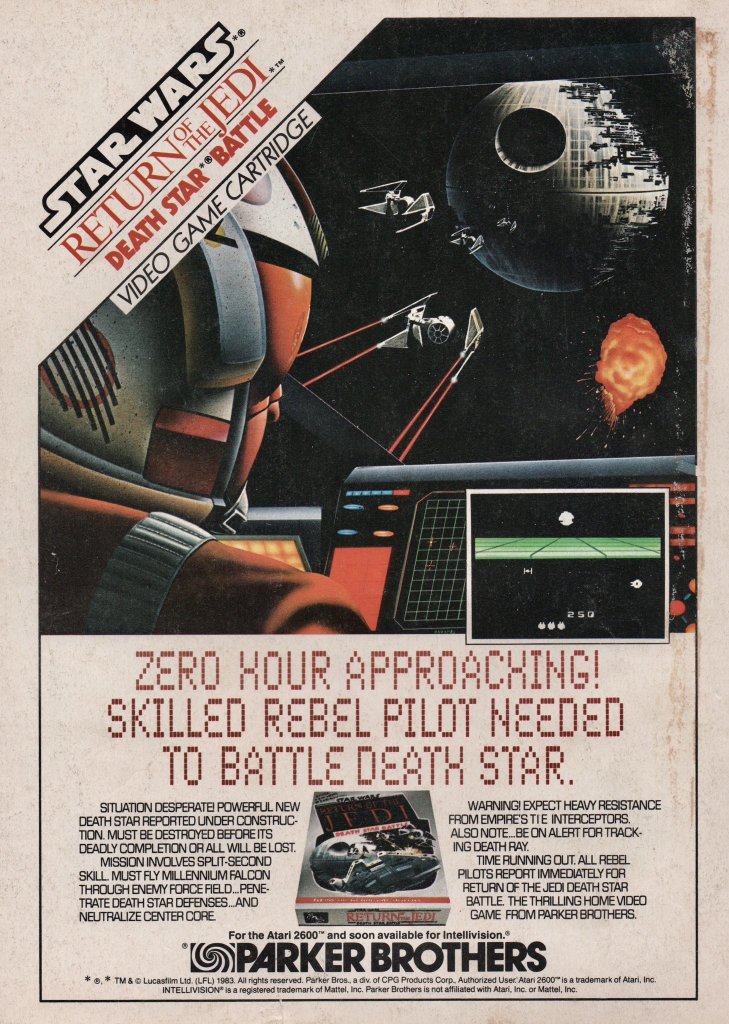 Parker Brothers Star Wars games 1982-1983