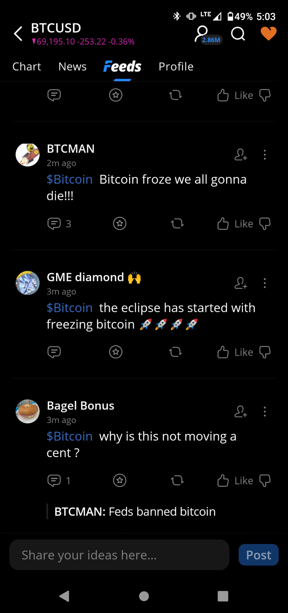 ビットコイン (BTC.CC)$Webullがフリーズしており、取引が行われていません - moomooコミュニティ