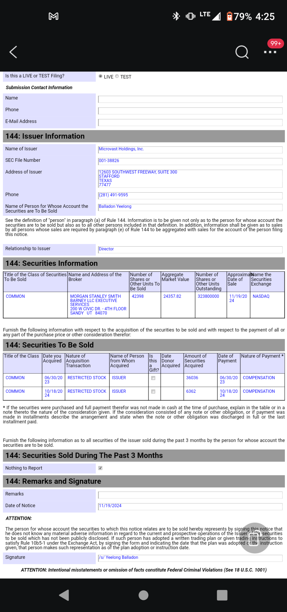 $Microvast (MVST.US)$ don't freak out on this it's 42,000 shares ... nothing big on this stock be bought up in no time