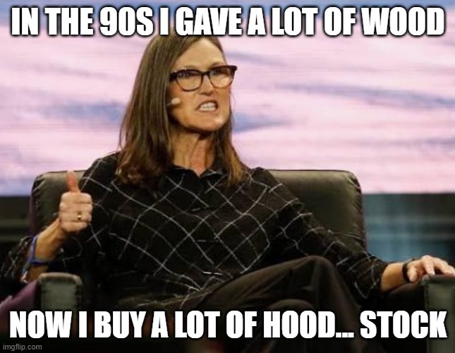 $Palantir (PLTR.US)$  told you.... cathie wood sells you should buy....she buys you should sell off 🤣 this will hit past 100 because she sold off 🤣