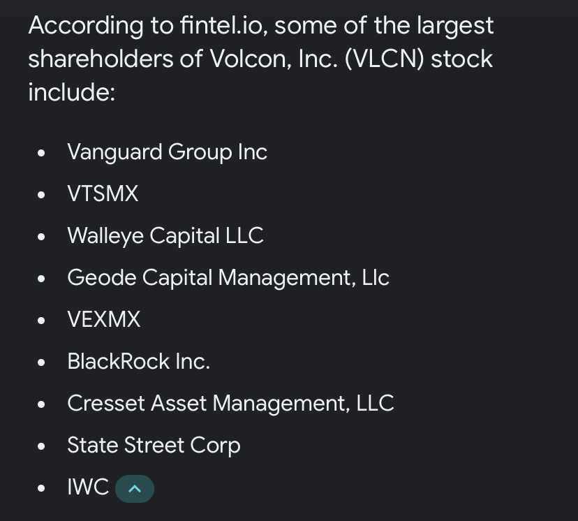 $Volcon (VLCN.US)$ 很好記住，萬加德在這個和黑石中。