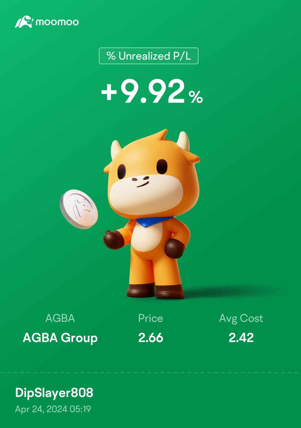 $AGBA Group (AGBA.US)$ adding all dips