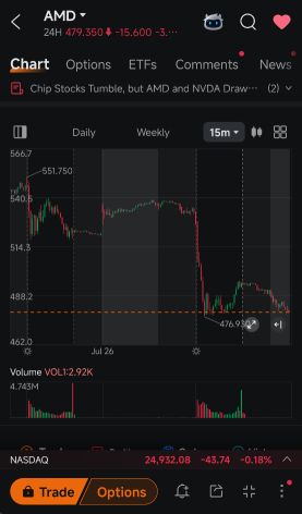 AMD的數據中心業務前景改善了——但股價卻下跌了5%。