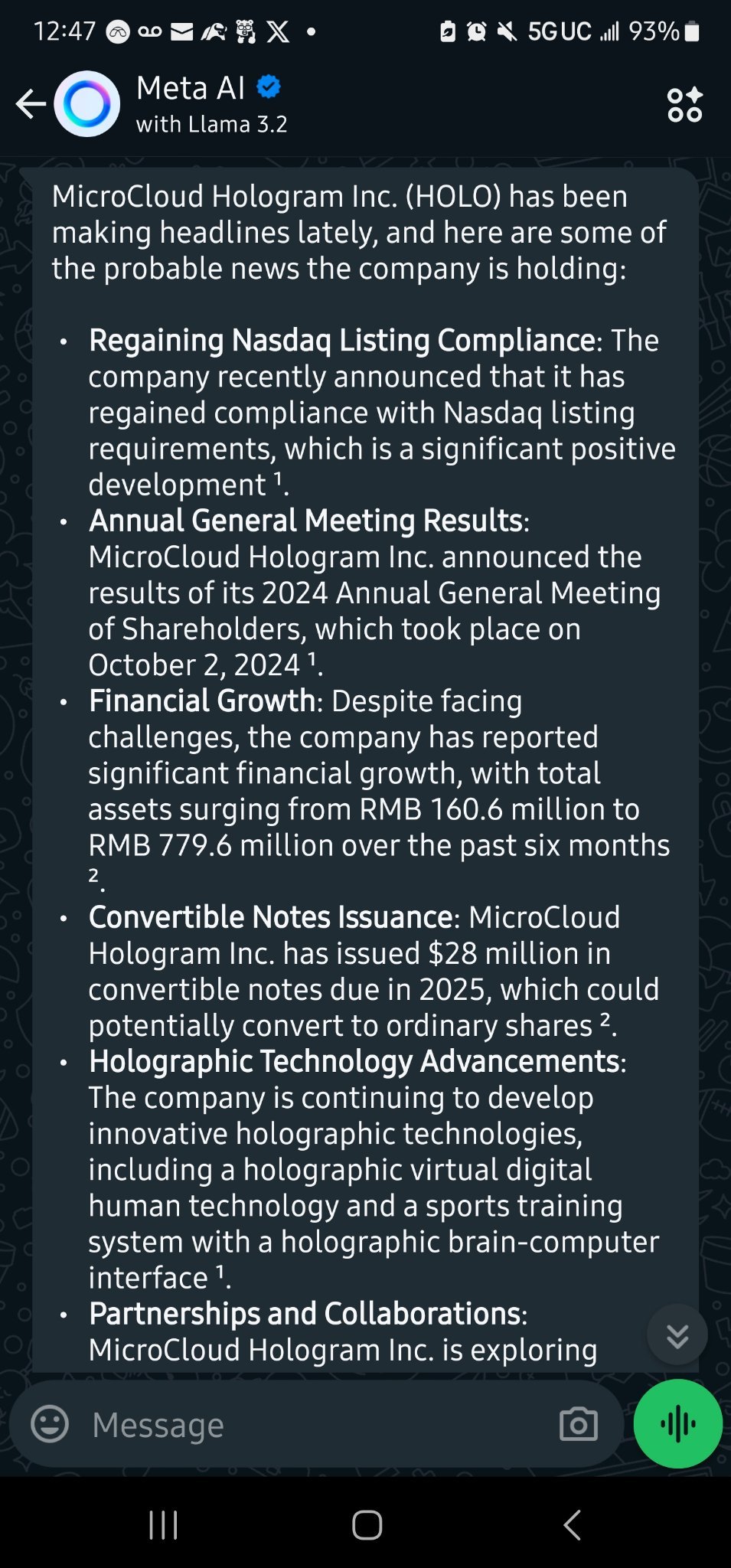 MicroCloud Hologram (HOLO.US)$ yes!! - moomoo Community