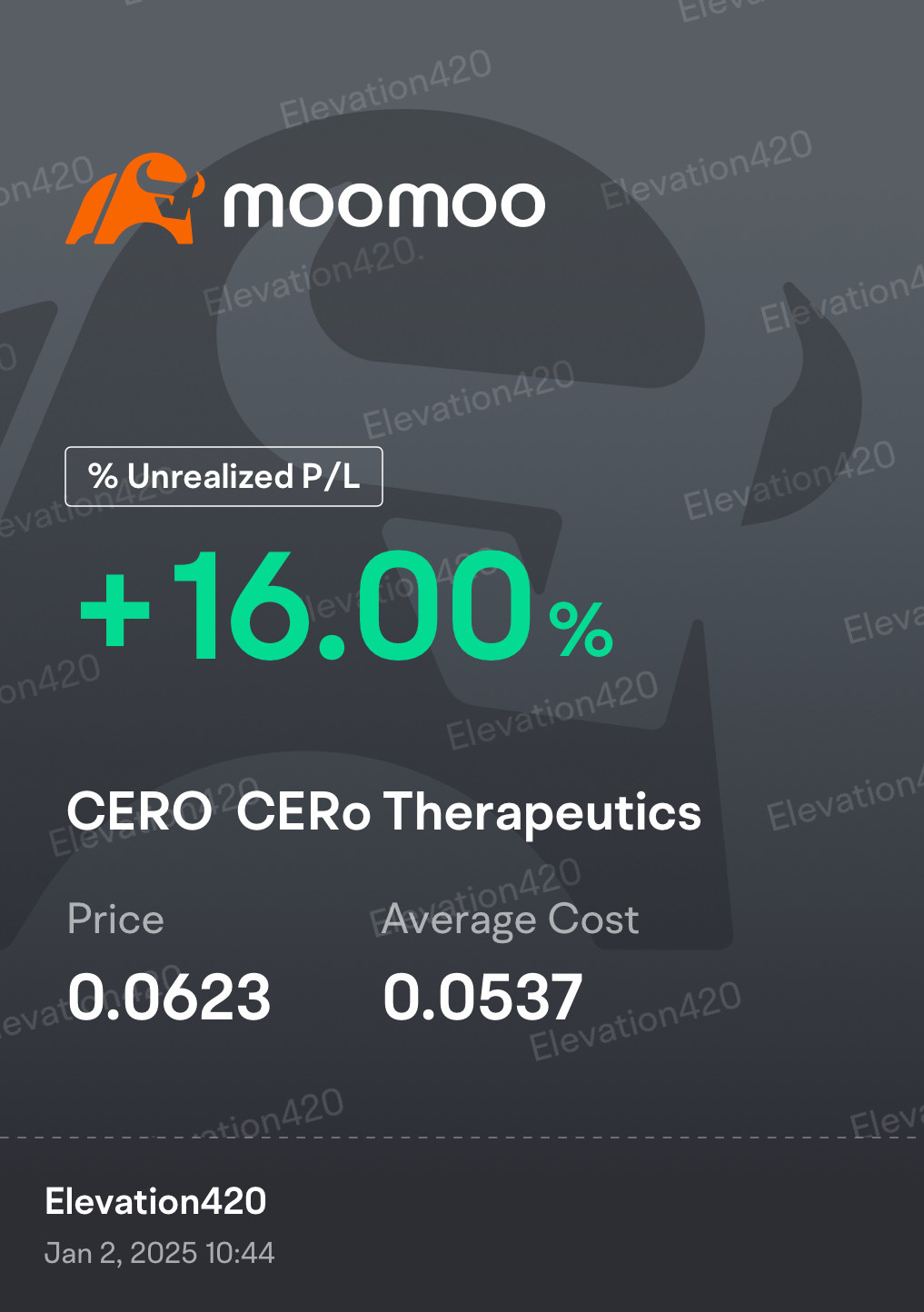 $CERo Therapeutics (CERO.US)$ 来吧宝贝，你能做到。一整夜不停。