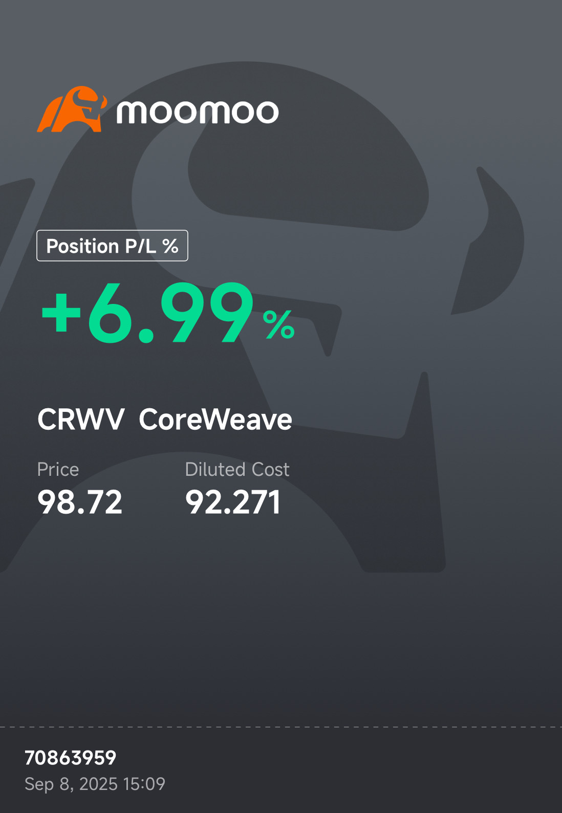 $CoreWeave (CRWV.US)$ 希望我买了NBIS