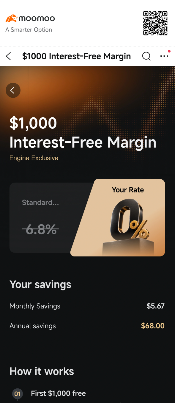 moomoo Engine 为您提供 $1000 的免息保证金，我确实算过这笔账