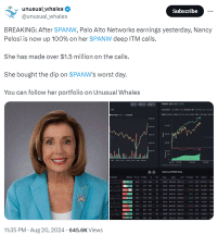 Pelosi's Option Bet Paying Off Big as Palo Alto Networks Shares Near Record High