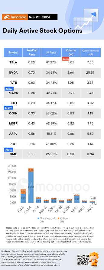 Options Market Statistics: Tesla Stock Soars 9% as Wall Street Grows More Bullish After 'Game-Changer' Election; Options Pop