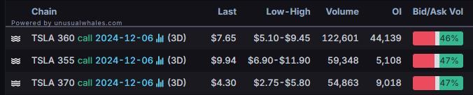 Options Market Statistics: Investors Cheered Tesla's Long-Awaited FSD Update; Options Pop