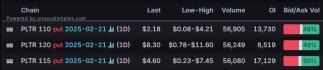 Options Market Statistics: Palantir Plummets on Reports of Pentagon Slashing Budget; Options Pop