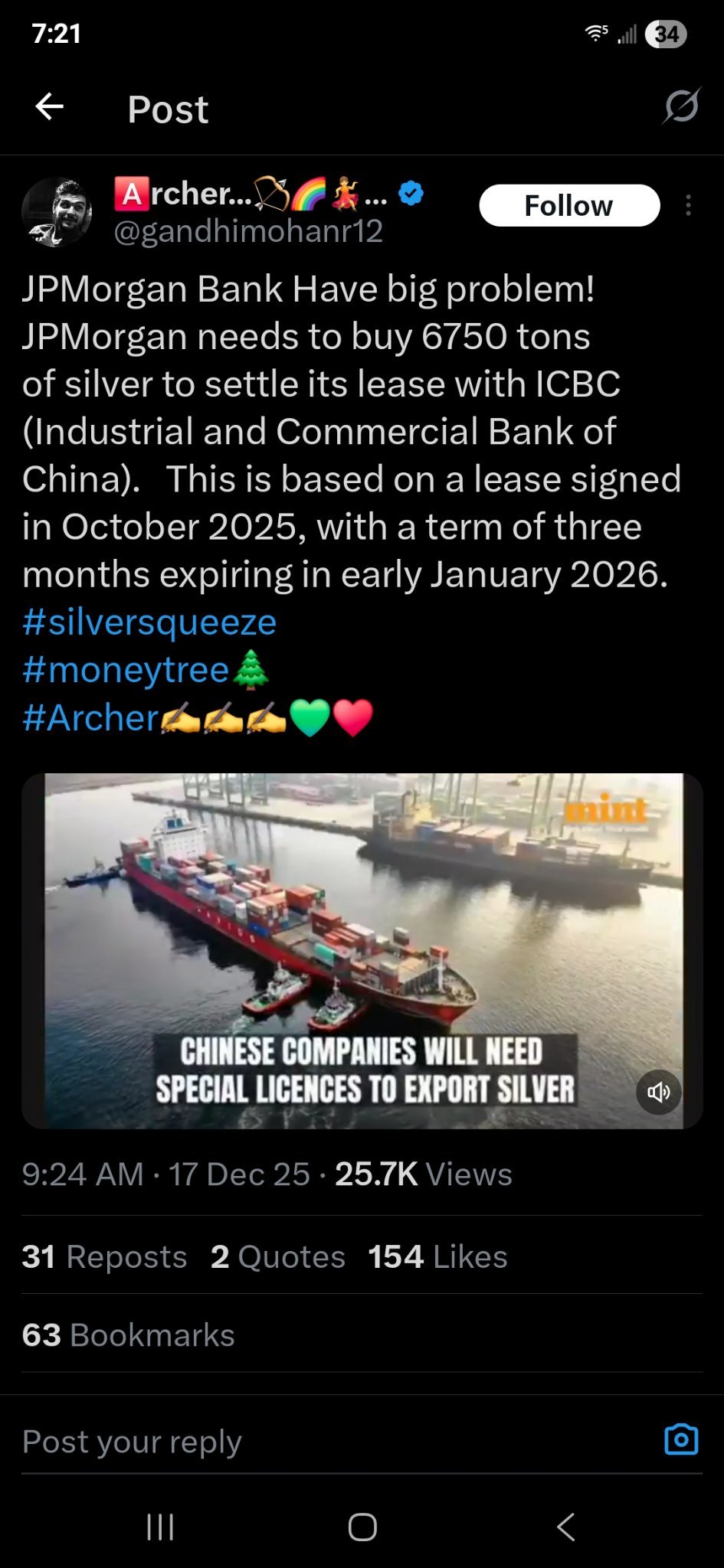 $白银ETF-iShares (SLV.US)$ 中国宣布2026年将不再出口白银