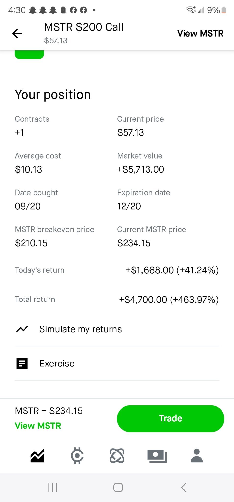 $MicroStrategy (MSTR.US)$ 有些事情告訴我去年九月應該買進，仍然持有。