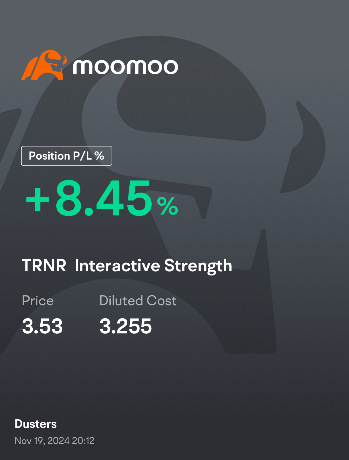 $インタラクティブ・ストレングス (TRNR.US)$ 株が好きです。