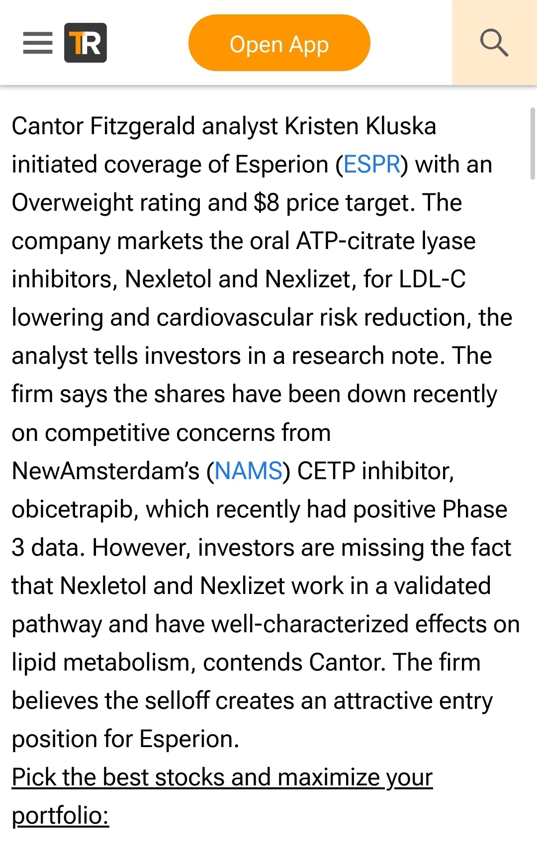 Top Investment Idea, Cantor Starts This $2 Stock With $8 Target Overweight Rating, HCW Reiterates $16 Target.  