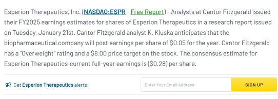 Esperion Therapeutics Is Take Over Target Offering 10x Upside. 8 Analysts Expect 500% Upside