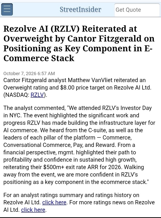 ข่าวด่วน: นักวิเคราะห์ให้ความเห็นเกี่ยวกับ RZLV หลังงาน Investor Day — Maxim ให้ราคาเป้าหมาย 15 ดอลลาร์, Cantor ให้ 8 ดอลลาร์ ขณะที่ผู้บริหารส่งสัญญาณรีไฟแนนซ์หนี้ Monroe แบบไม่เพิ่มทุน (Non-dilutive)