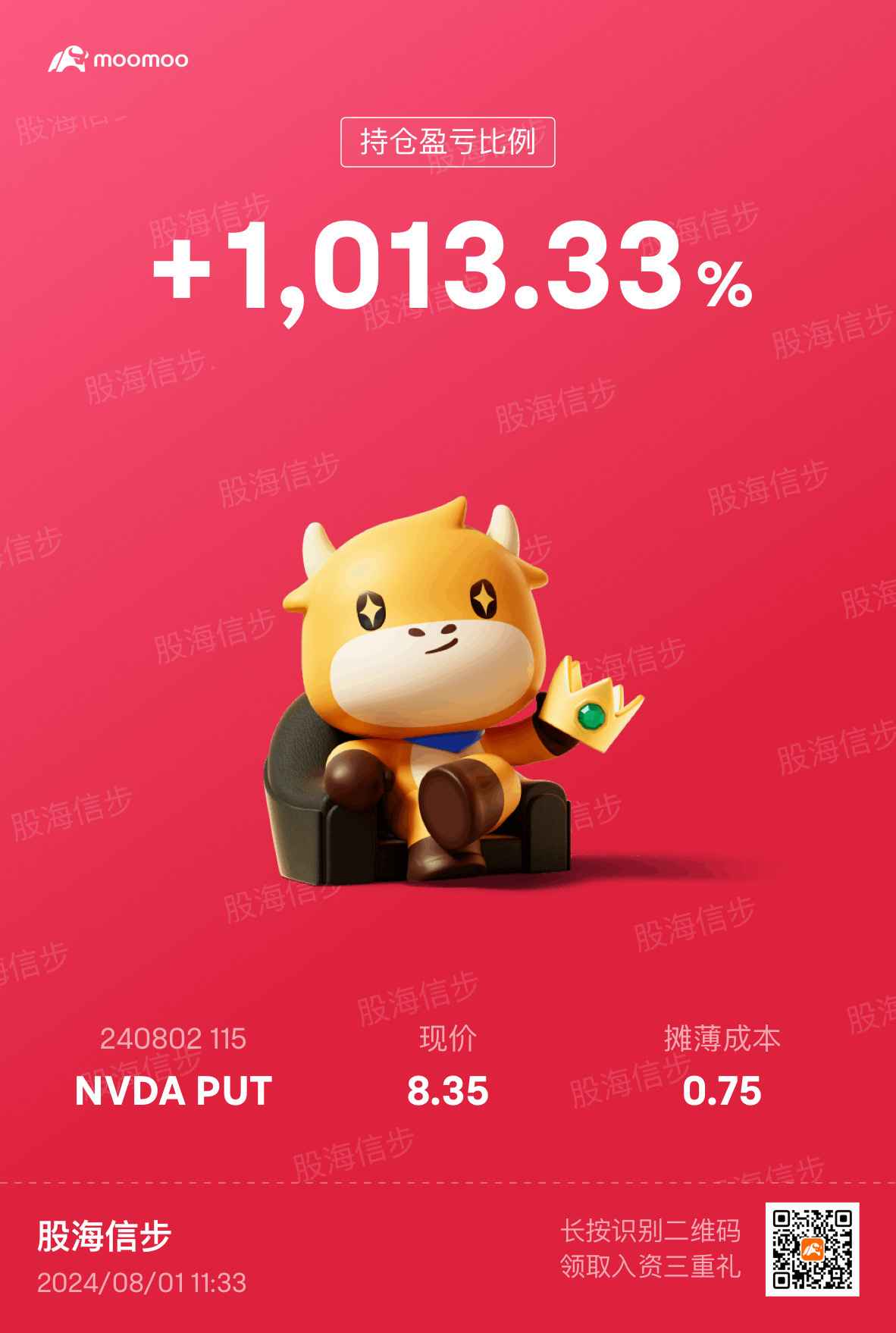 $英偉達 (NVDA.US)$8月伊始，以這樣的戰績開局，甚慰。😎🍀🍀🍀