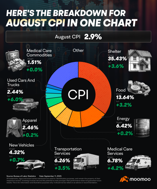 Here's the Breakdown for US August CPI, in One Chart