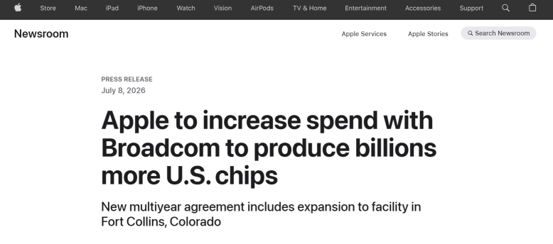 ทำไมดีลใหม่ของ Apple ถึงยังคงสำคัญต่อ Broadcom