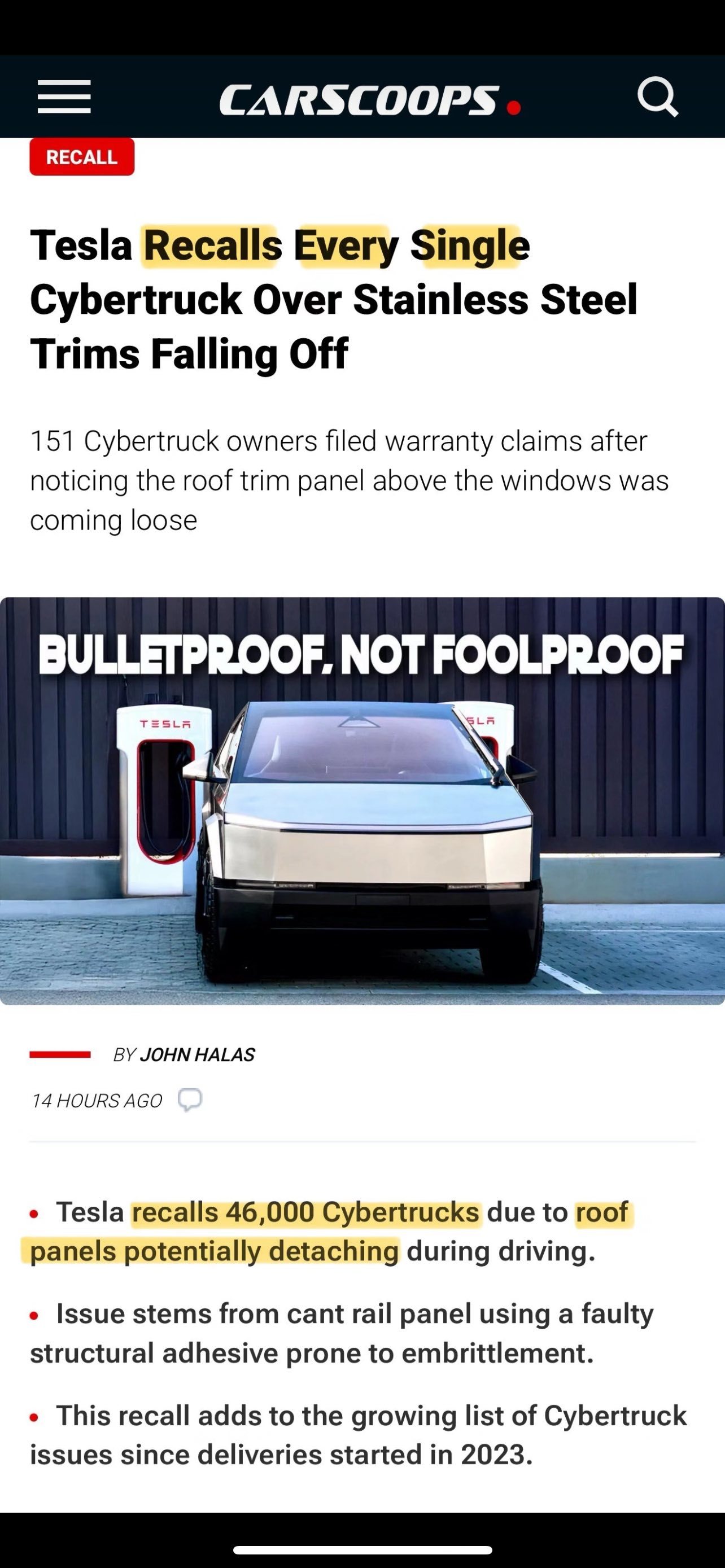 $特斯拉 (TSLA.US)$ 全部召回，特斯拉的成功全是炒作，各做空機構開始動手啦，畫個餅出5000台機器人救回一下，這次要畫什麼來穩固投資者呢？