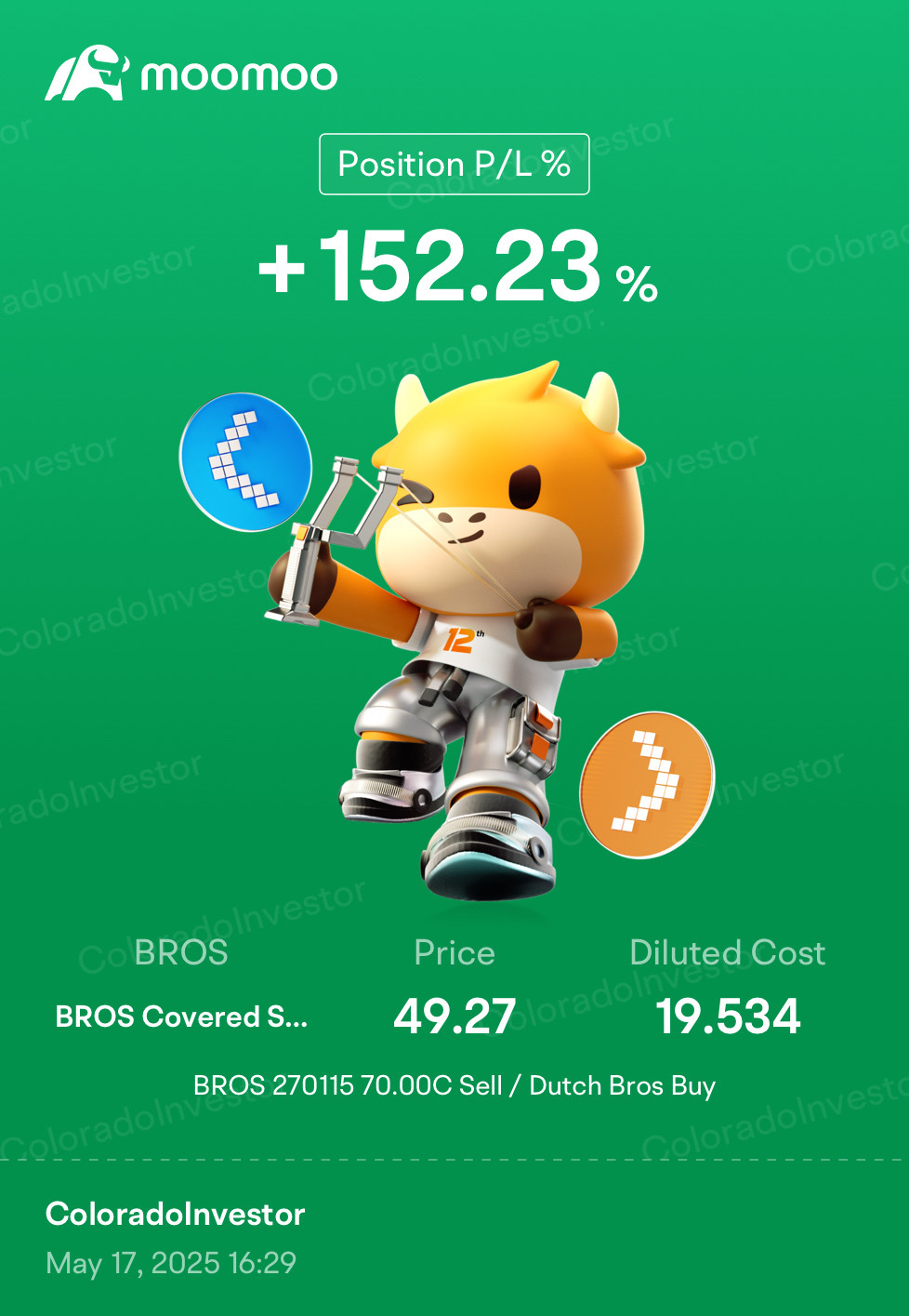 They are dominating $BROS