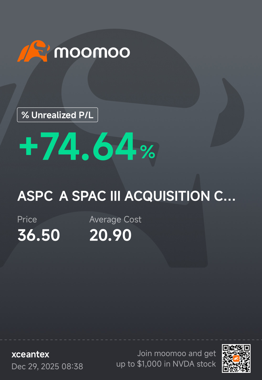 $A SPAC III ACQUISITION CORP (ASPC.US)$