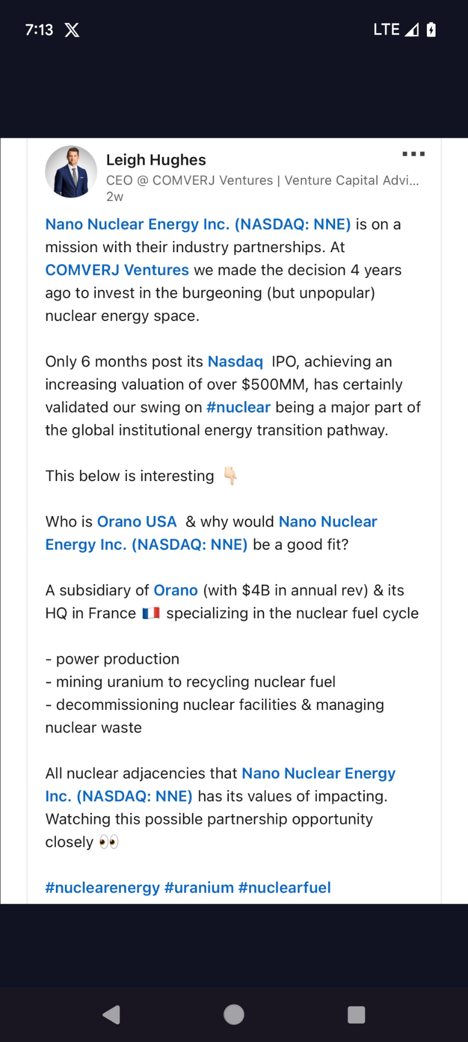 $NANO Nuclear Energy (NNE.US)$ 🤔🙏