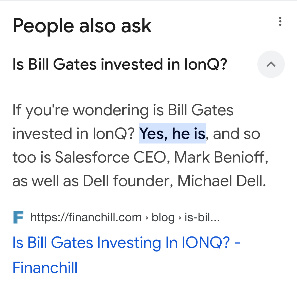 $IonQ Inc (IONQ.US)$    [鏈接: 比爾·蓋茲是否在投資IONQ？]