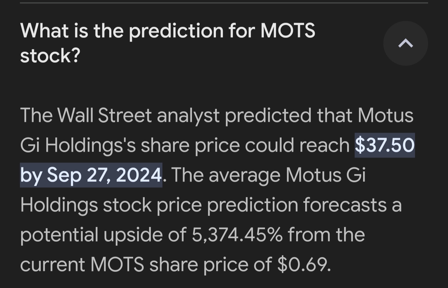 $Motus GI (MOTS.US)$ wow this goes to $2 again no problem. $37.5 is dreaming but $2 is very realistic 😆