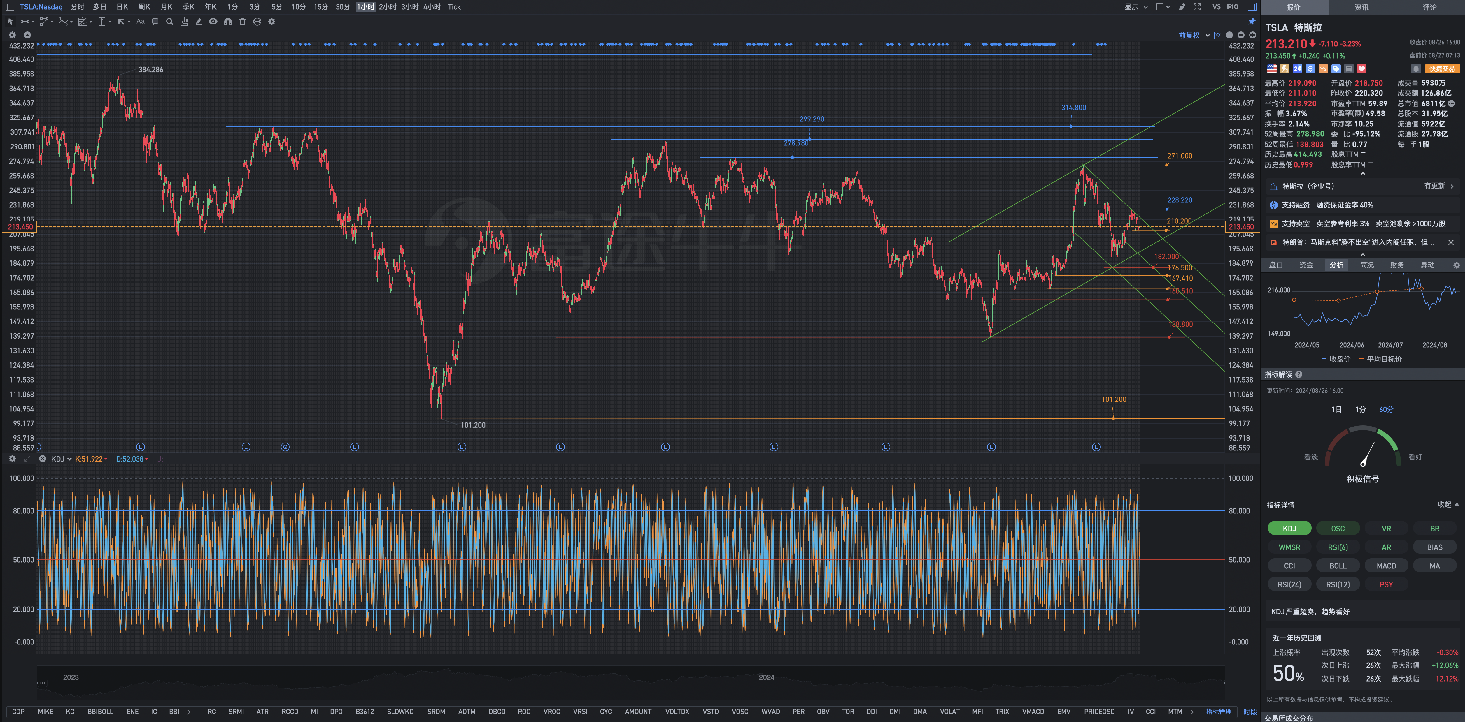 Tesla New York Pre-market Review Chart Analysis Formula