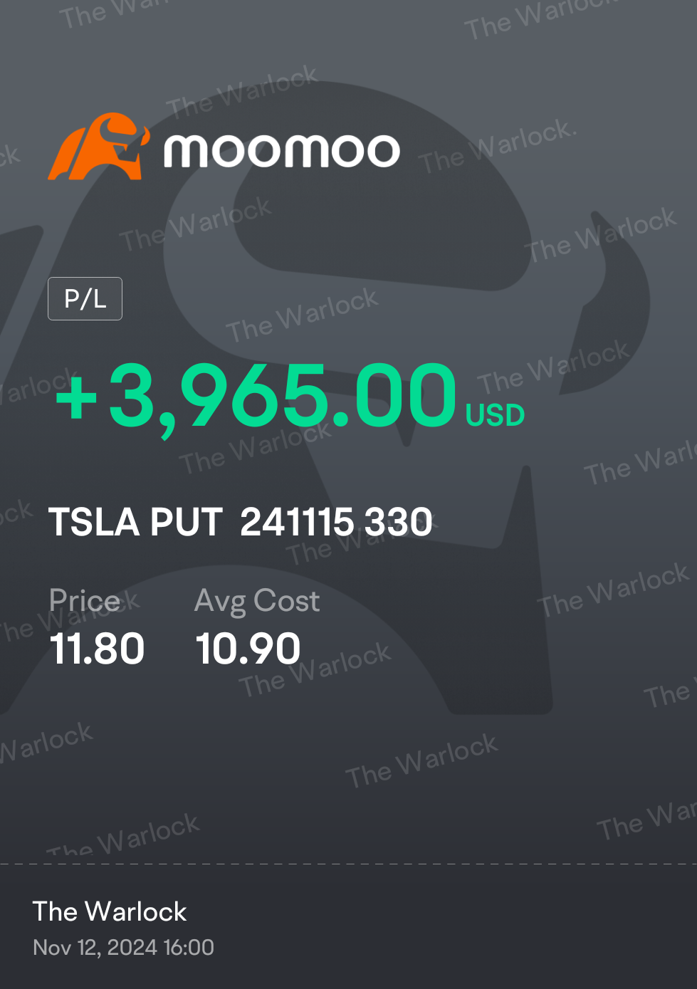 $特斯拉 (TSLA.US)$ 真是太棒了！ 明天还有 5 个 PUTS