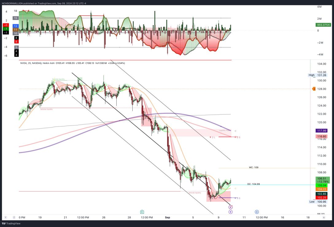 1hr & 5min 🔥🧑‍🦯 charts bully 🌊🏄🏿 spike up pre market would put the icing on the cake 😝 #109^