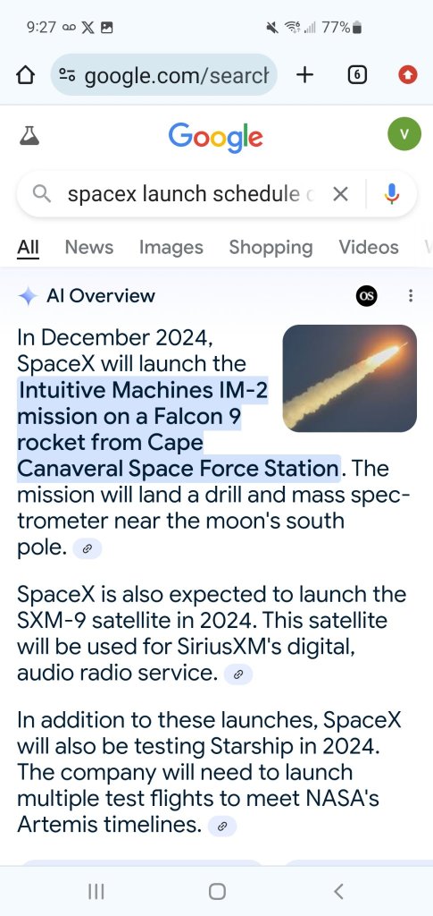 SpaceX Schedule for IM-2