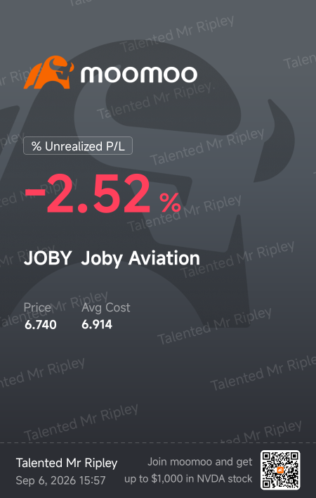 $JOBY ปัจจัยหนุน: การอนุมัติจาก FAA, โครงการ eIPP และบริการแท็กซี่บินได้เชิงพาณิชย์รวมถึงโลจิสติกส์ระดับโลก