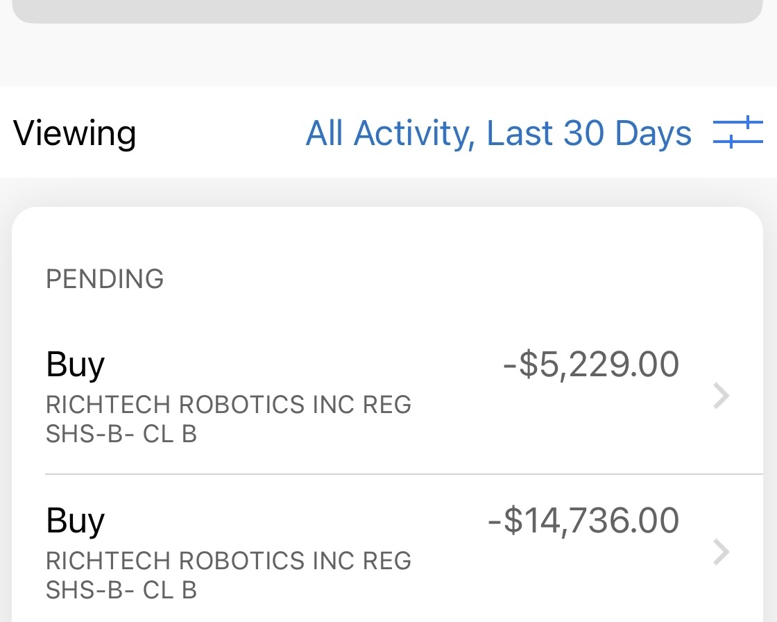 $Richtech Robotics (RR.US)$ 刚入6800股