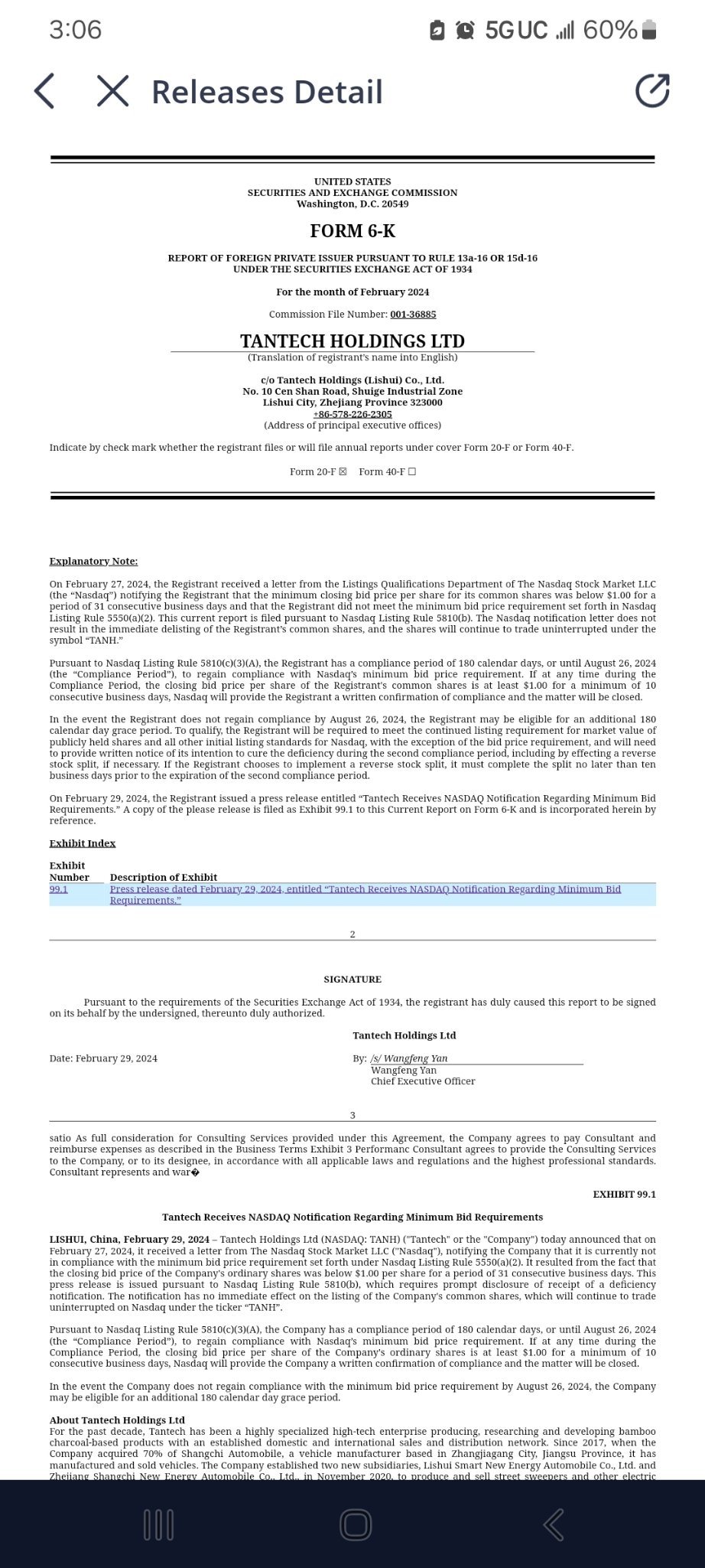 $Tantech (TANH.US)$ TANTECH HOLDINGS VALUED BETWEEN 50 CENTS TO 2 DOLLARS INCOMING. TIME TO BUY INTO TANTECH HOLDINGS  GOOD NEWS: ADDITIONAL 180 DAYS TO MEET BI...