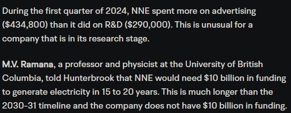 $NANO Nuclear Energy (NNE.US)$ 广告不帮助赚钱吗？我错过了什么？这难道不是他们这么早就发行股票的原因吗？