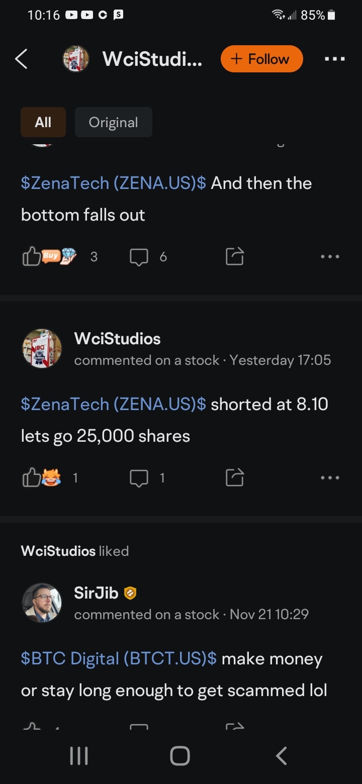 $ZenaTech (ZENA.US)$ Wcistudios is the "SHORTS" PROMOTER LOL...