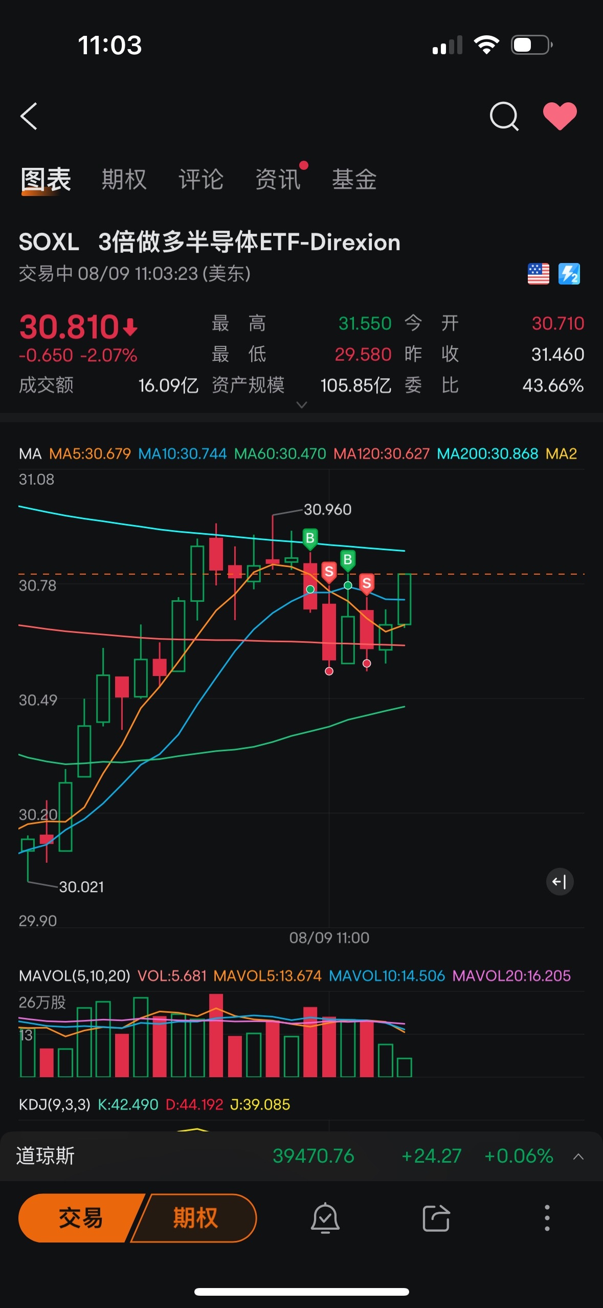 $3倍做多半导体ETF-Direxion (SOXL.US)$