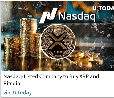 Nasdaq-Listed Company to Buy XRP and Bitcoin, adding Crypto to it's Treasury